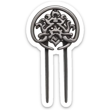 metal chinese hair pin sticker