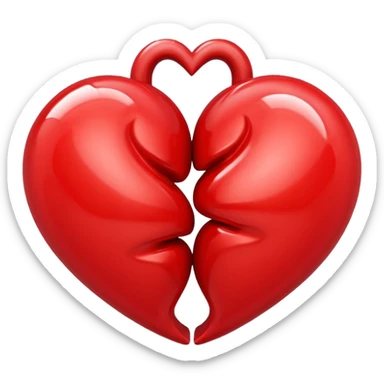 two hearts intertwined  sticker