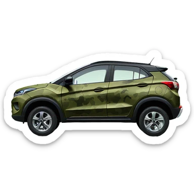 Tata nexon camo green car side view sticker