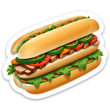 traditional banh mi with char grilled pork sticker