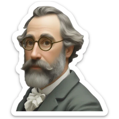 realistic claude monet painting sticker