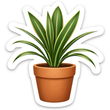 Snake plant potted sticker