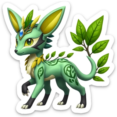  Exotic Ivy Planty Meloetta-Zygarde-Zeraora-Renamon-Protogen-Palkia-hybrid-fusion-Fakémon-creature, full body sticker
