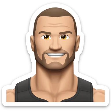 Randy Orton wwe superstar le plus réaliste possible avec un titre  sticker