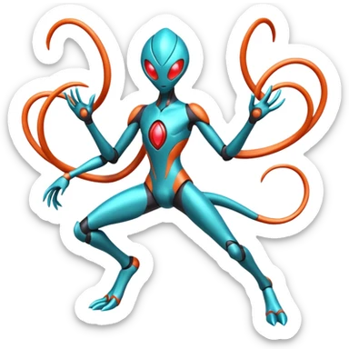 Deoxys-Fakémon-hybrid-creature (full body)  sticker