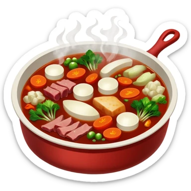 Two flavour hotpot sticker