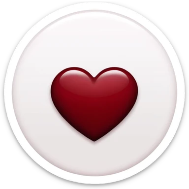 Dark red deep red Mahogany-red maroon-red heart shape sticker