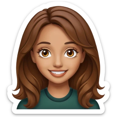Jade Thirlwall brown eyes, brown hair sticker