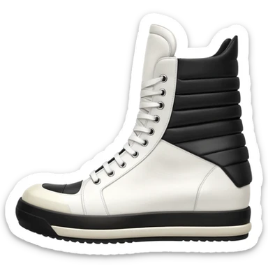 rick owens geobasket all white sticker