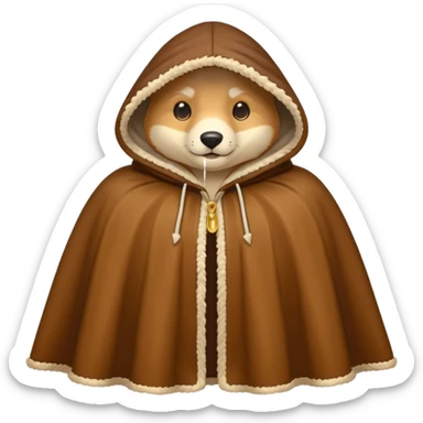 A hooded animal-skin cape lined with warm wool.










 sticker
