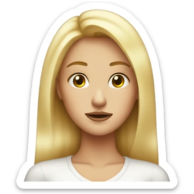 A blonde woman rolling her eyes sticker