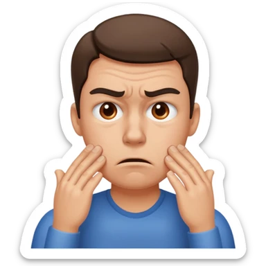 stressed person sticker