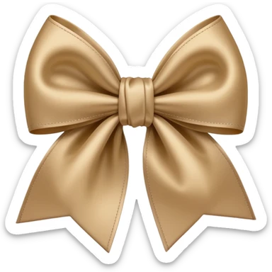 Beige bow sticker