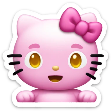 hello kitty pink vey disgusted sticker