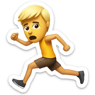 the man is sweating, drops of weat are running down him sticker