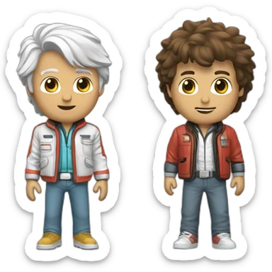 Marty McFly and Doc sticker