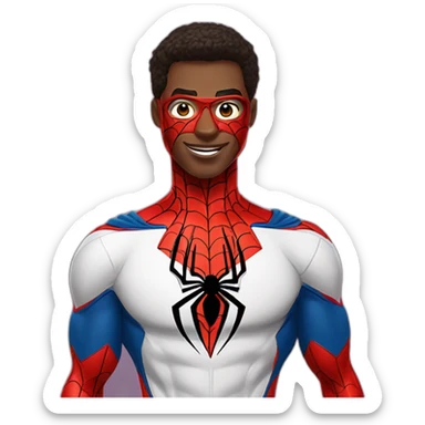 spider man avec le costume de superman sticker