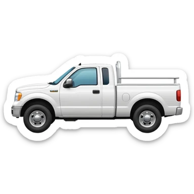 ONE WHITE PICKUPTRUCK SIDE VIEW ELLISDON ON SIDE OF TRUCK sticker