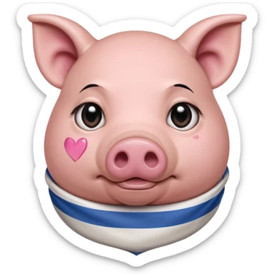 israeli pig with israel flags everywhere crying sticker