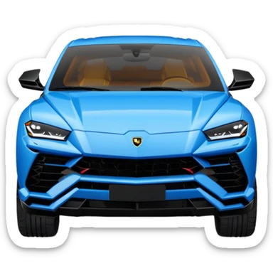 lamborghini urus de face bleu sticker