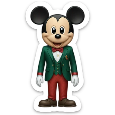 mickey mouse in a gucci suit sticker