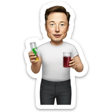 elon musk doing drugs, for educational purposes only, inclusiveness and positive, LGTBQ+ sticker