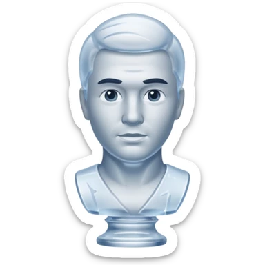 ice Sculpture bust man sticker