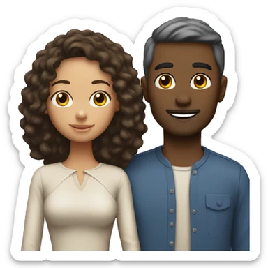 Casal interracial sticker