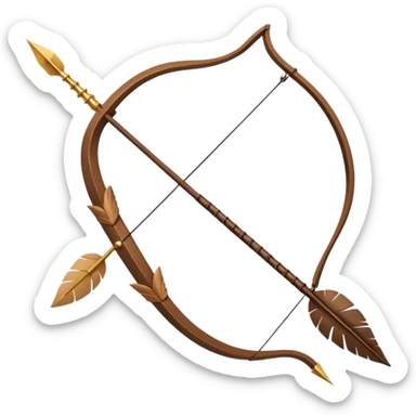 Bow & Arrow in action  sticker
