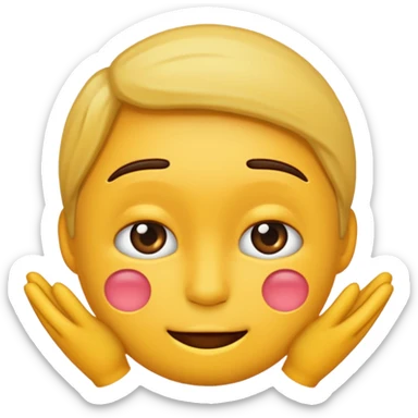 Make me a emoji backing off but embarrassed sticker
