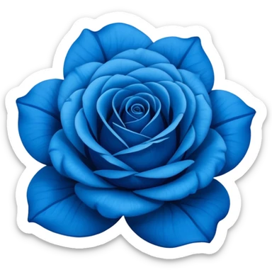 rose shape flower, no stem, now make it a vibrant and bold and darr shade of blue sticker