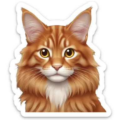 Red main coon full-body sticker