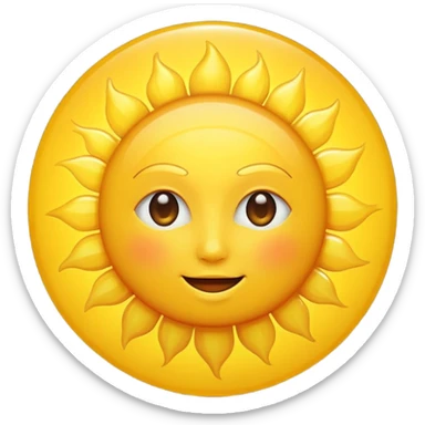 sun without face sticker