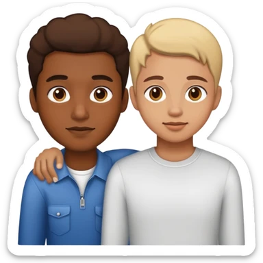 brown skin girlfriend and light skin boyfriend  sticker