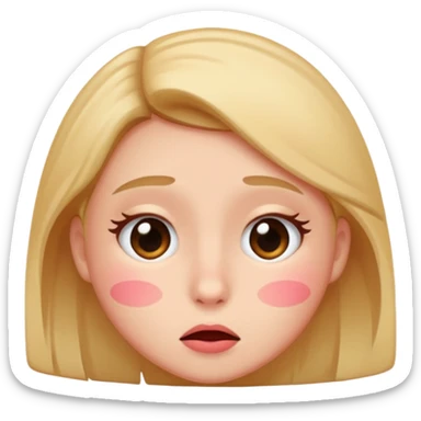 Embarrassed cheek blush sticker