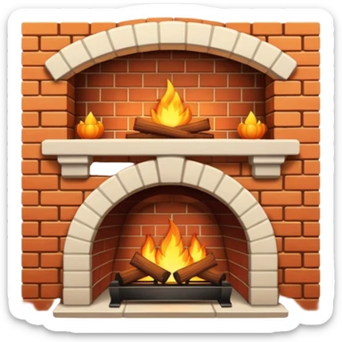 cozy fireplace sticker