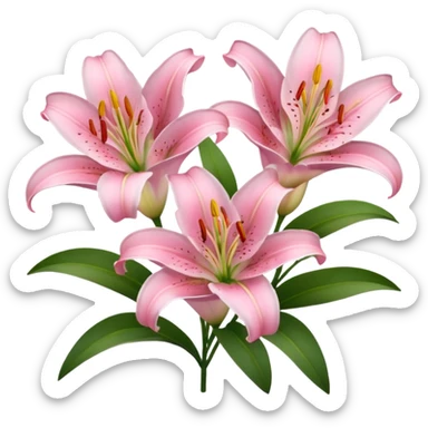 Pink lilies sticker