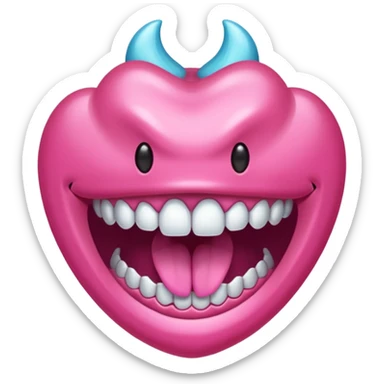 jaw droup a long monster mouth sticker