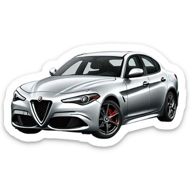 alfa romeo guilia silver sticker