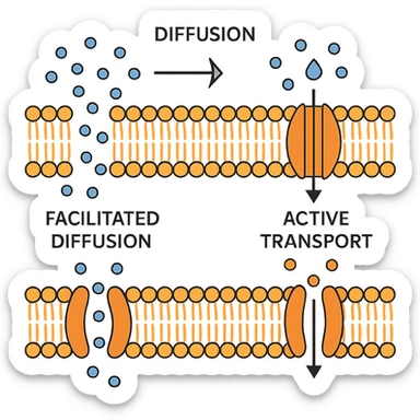 Transportvorgänge durch Biomembranen sticker