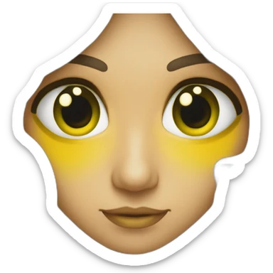 uma luneta olhando por um olho verde e amarelo  sticker