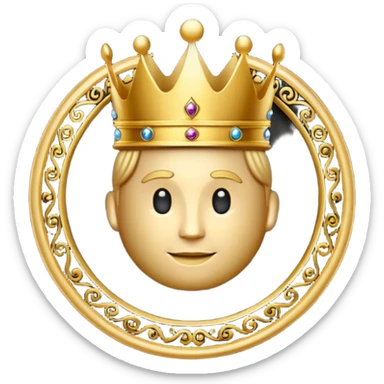 Luxury black and gold circular logo-style emoji, with ornate golden swirls, royal crown on top, bold text in center, glowing golden edges, premium VIP style, dark glossy background, looks like a high-end Telegram bot badge or emblem, no faces, with the text 'VIP24.CC BOT' in golden bold letters sticker