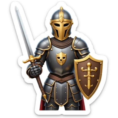 Headless Knight with Sword close up sticker