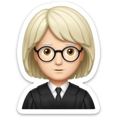 Barrister in hat sticker