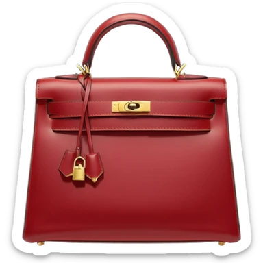 hermes kelly dark red bag sticker