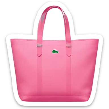 pink lacoste tote bag sticker