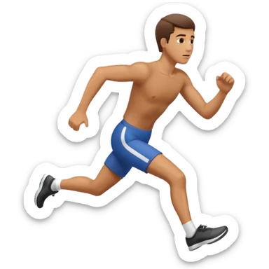 Man trying to catch up to car sticker