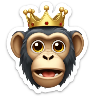 monkey wih crown sticker