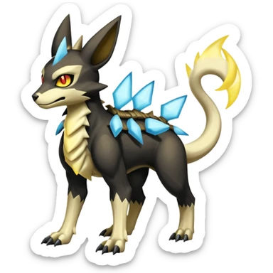 Manectric-Lucio-Cubone-Umbreon-Marowak-Draco-Fakémon-hybrid-creature (full body), 4 legs sticker