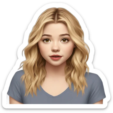 chloë grace moretz wearing tee sticker